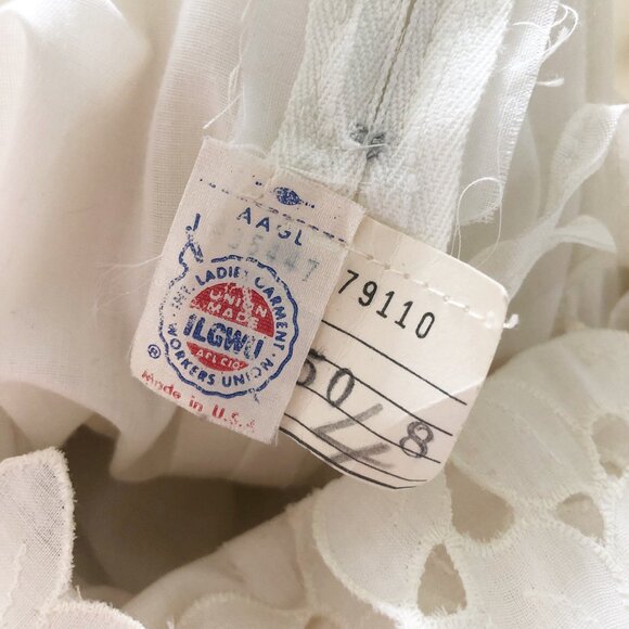 Vintage Union Made Wedding Dress Maxi Cottagecore Regency Boho Coastal 70s 1970s - Picture 8 of 12